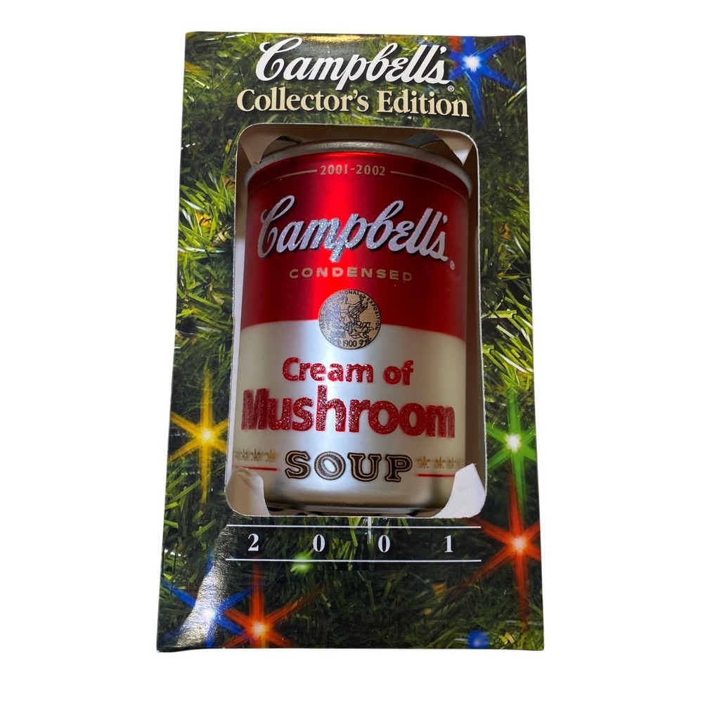 Campbell's Collector's Edition 2001 Cream Of Mushroom Soup Christmas Ornament